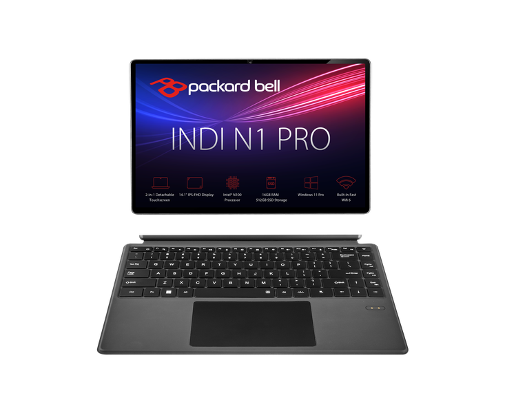 Packard Bell Indi N1 14.1" 2in1 Detachable Windows11 Pro 16GB + 512GB SSD