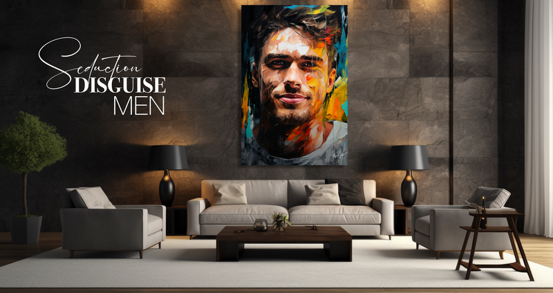 Seduction Disguise Men Wall Art Canvas Design