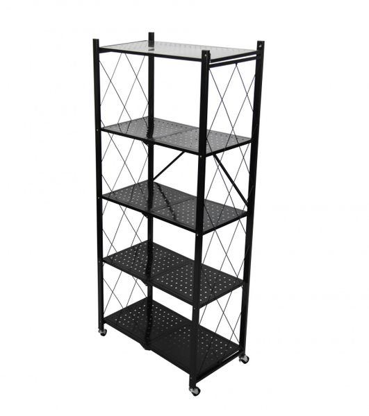 Storage Rack - 5 Tier Foldable - Black