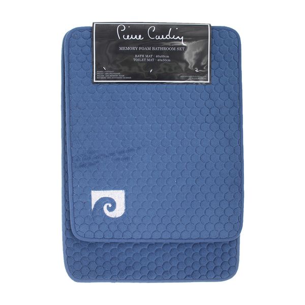 Pierre Cardin Memory Foam Bath Mats - Navy
