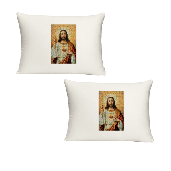 Katz Designs - Twin Pillow Cases - Polyester - Jesus Heart Thorns