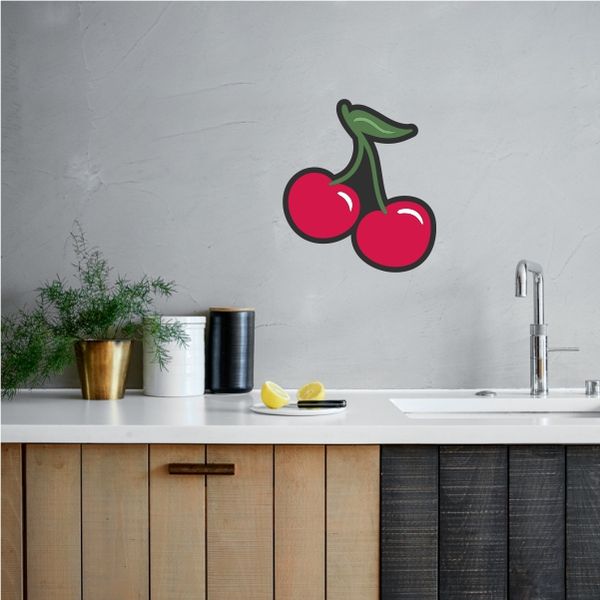 Cartoon Cherries Wall Decal Sticker