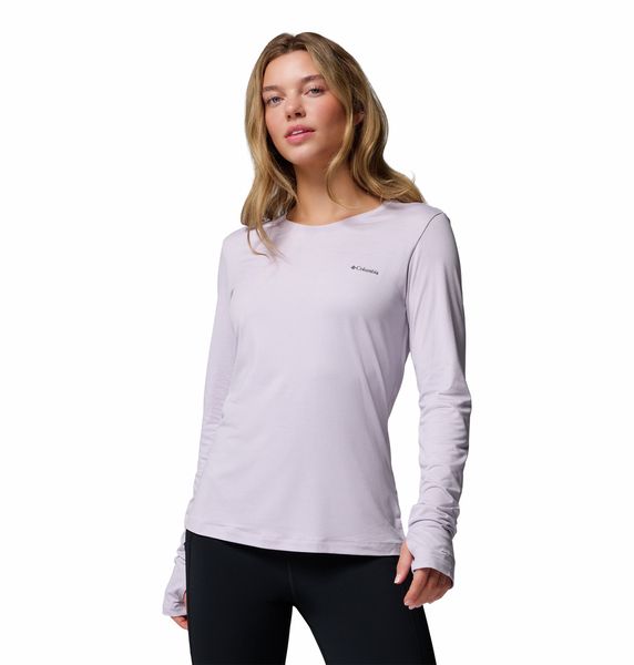 Columbia Women's Sloan Ridge Long Sleeve Shirt Lavender Pearl Heather
