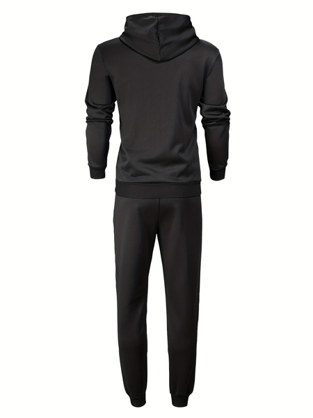 Tread Treasure-Men's Casual Knit Hoodie and Sweatpants Set