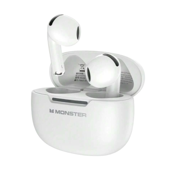 MONSTER - N-LITE208 - Low Latency Gaming Earbuds With Spatial Audio- White
