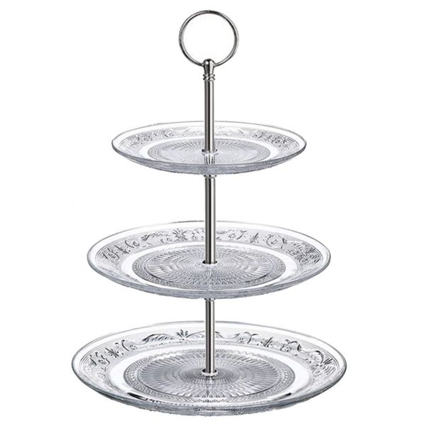 Home Decor Dessert Presentation 3 Tier Glass Cake Stand