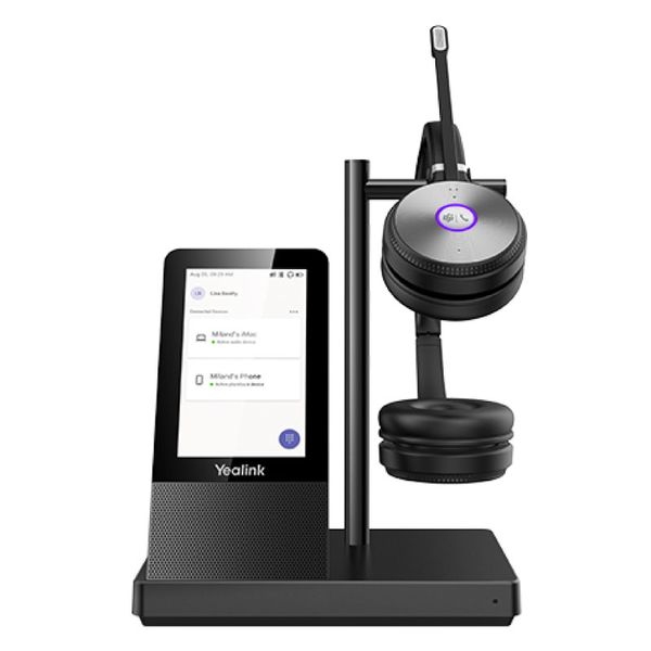 Yealink WH66 Dual Wireless DECT Stereo Headset with UC Workstation Base