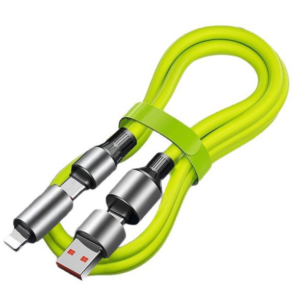 4-In-1 Super Fast Charging Cable Mobile Phone Data Cable Double-Head