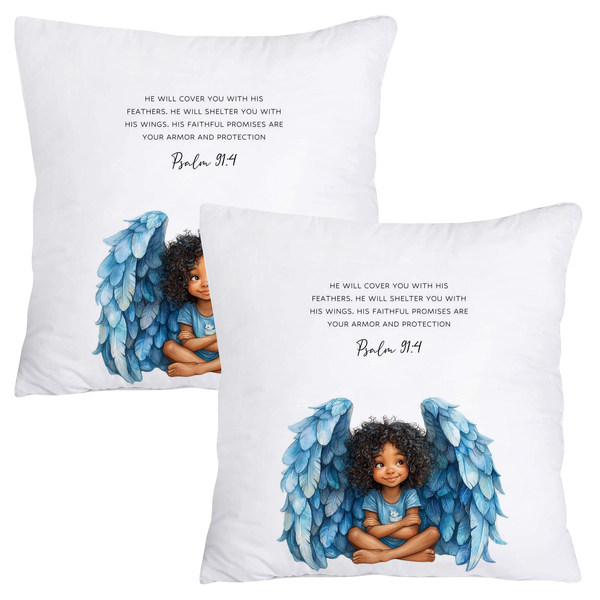 Scatter Cushion Cover Set - He will cover you with His feathers-psalm 91-4