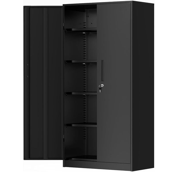 Chenshia Steel Office Filing Cabinet-Swing Door Document Locker Safe-185cm