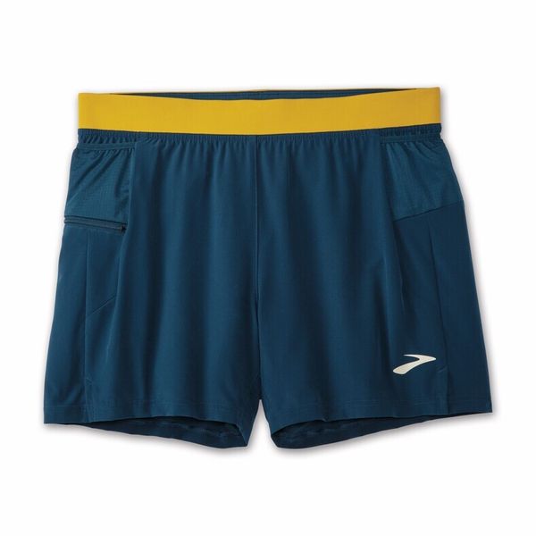 Brooks Mens Sherpa 5" 2-in1 Shorts Green