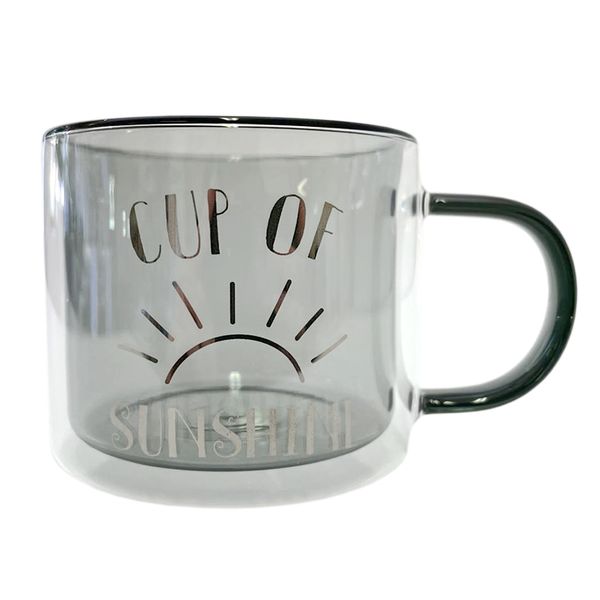 Christian Inspired Gifting Smokey Borosilicate Glass Mug - Sunshine