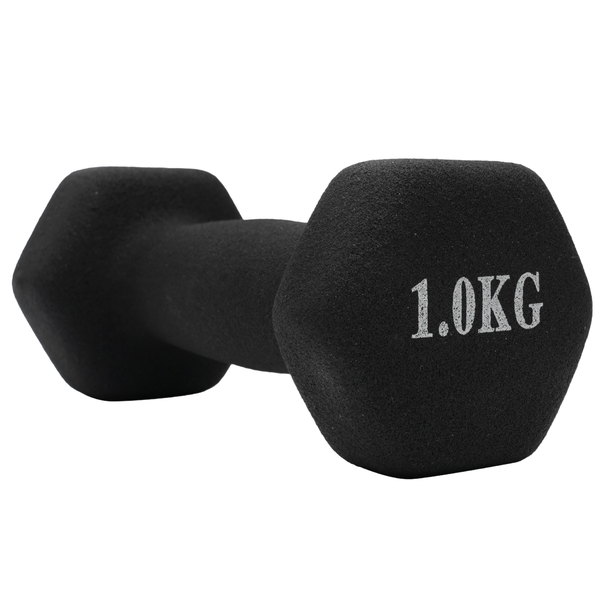 Neoprene Hex Dumbbell 1-10kg, Anti-Roll, Non-Slip - Dual Coated Tec -SINGLE