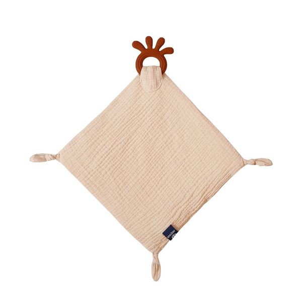 iKids Baby Comforter with Teether Ring | Khaki