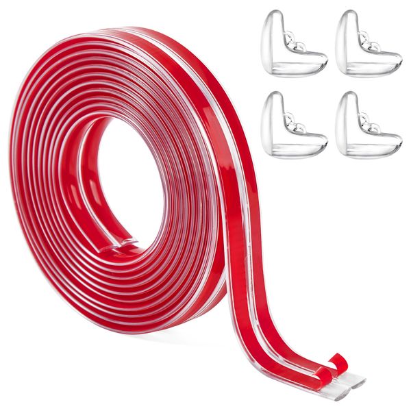 Chenshia 3m Edge Protector &amp; 4 Pc Baby Safety Corner Protectors Edge Guards