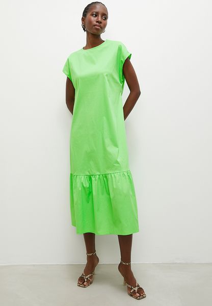 Tiered Dress With Flutter Sleeve
