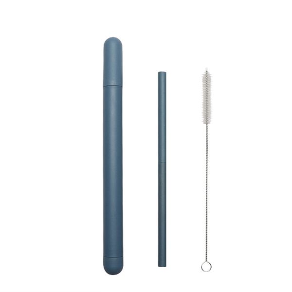 Reusable coffee and juice straws-Blue