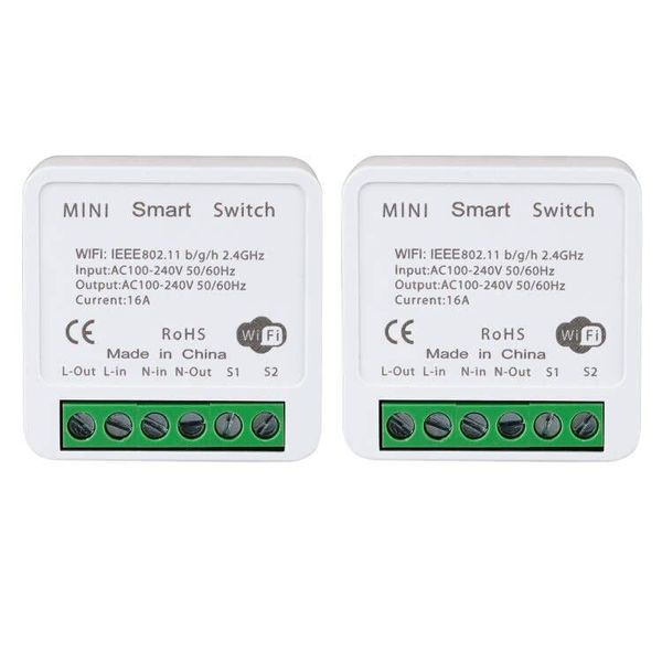 WiFi Smart Switch APP Remote/Voice Control, DIY Mode, Timer Function 2 Pack