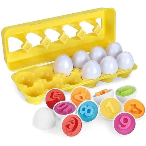 Toddler Egg Educational Toy Matching Color and Number Learning Egg Toy Gift
