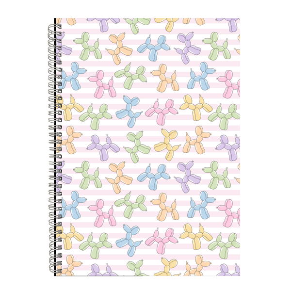 Balloon Dog Pattern 1 Gift Idea Writing Book Notepad Notebook A5 505