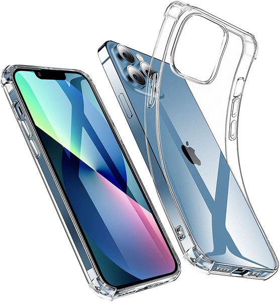 Shockproof TPU Clear Pouch Gel Case for iPhone 13 Pro Max