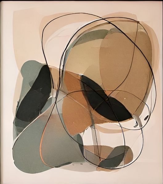 Abstract Art Ready to Hang Contemporary Art ready to hang - Earth Tones 7