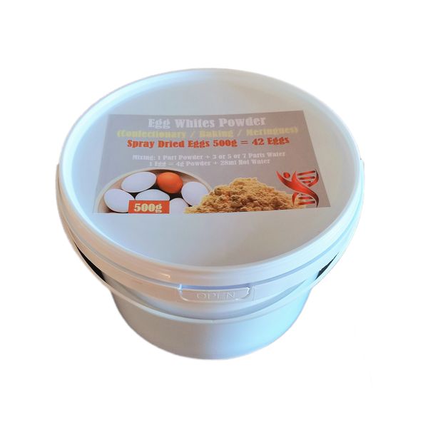 Egg White Powder 500g - Confection, Baking, Meringues - Spray-Dried Eggs.