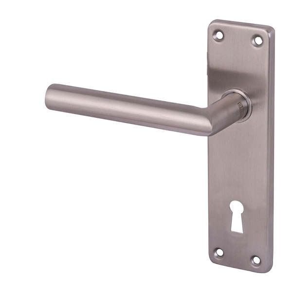 Union Sandpiper Handle On Plate SS Key Hole - Straight (Handles Only)