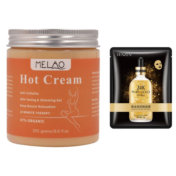 MELAO 250g Anti Cellulite Hot Massage Cream Bundle