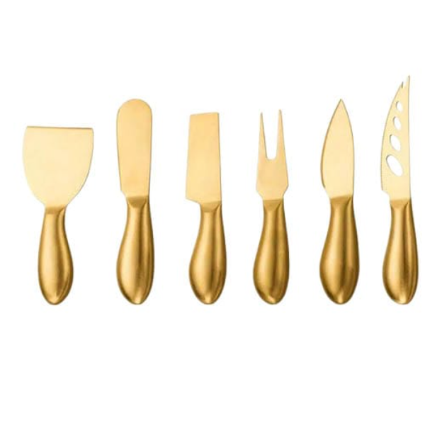 HASHBROWN'S 6 Piece Stainless Steel Cheese Knife Set