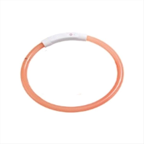 Dog Collar Detachable Glowing Usb Charging Luminous Leash Orange