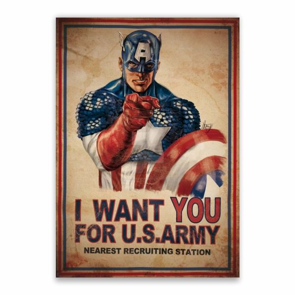 Captain America Propaganda Poster - A1