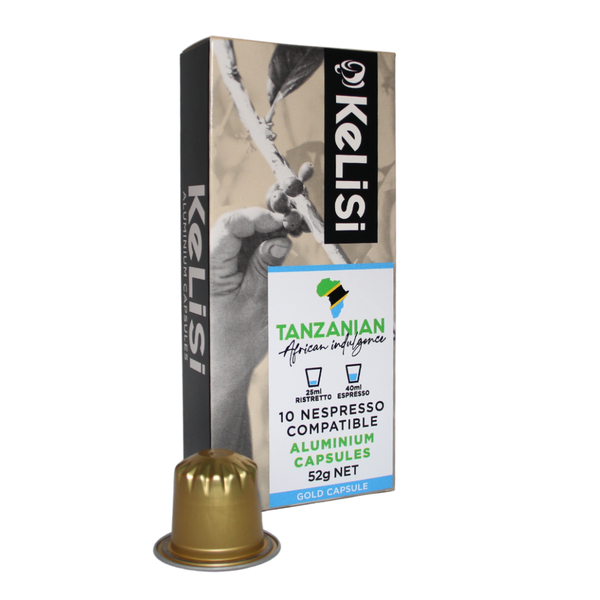Kelisi African Indulgence Tanzanian Aluminium Coffee Capsules