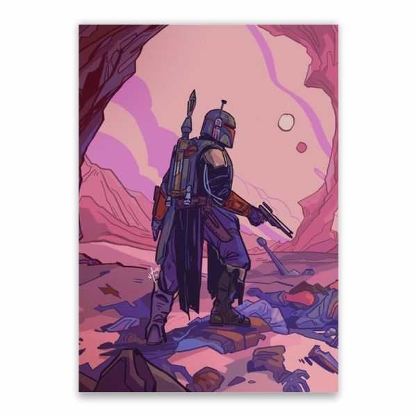 Boba Fett Pink Poster - A1