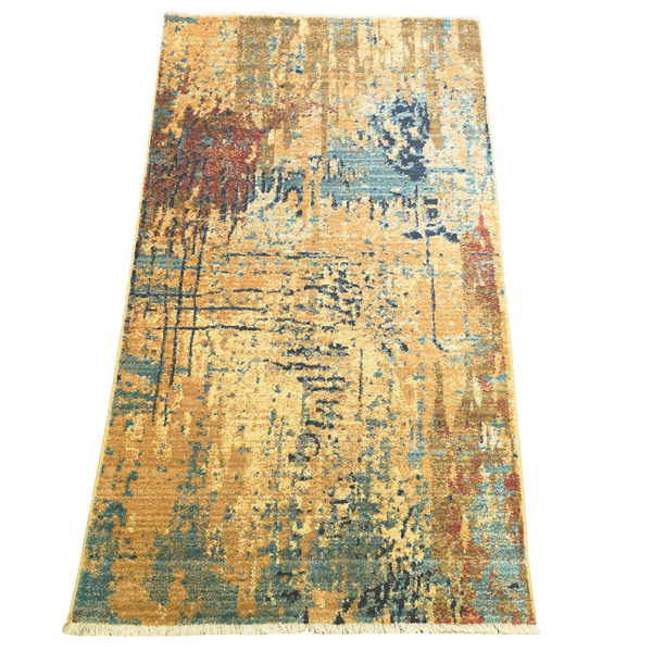 150 x 80cm Mordern Styke Machine Made Beige/Multi Turkish Rug