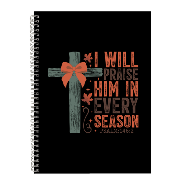 Praise Him Season Christian Theme Writing Book A4 Notepad Notebook Gift-402