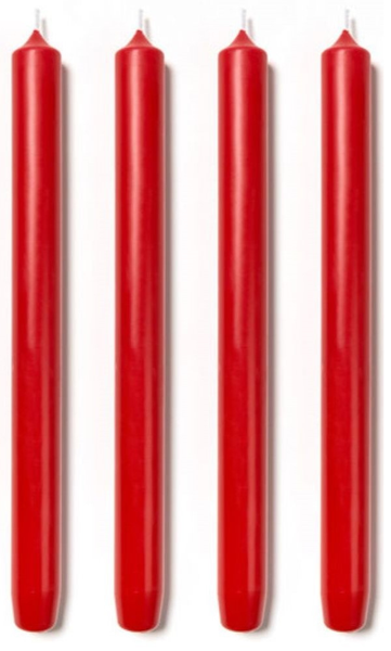 Dinner Candles - Red - 4 Pack