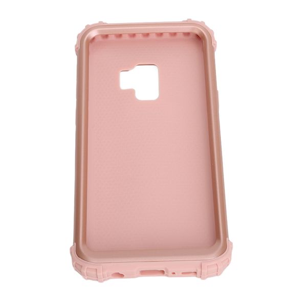 Rose Gold Silicone PC Phone Case for S9 Anti Shock Absorb Fingerprint