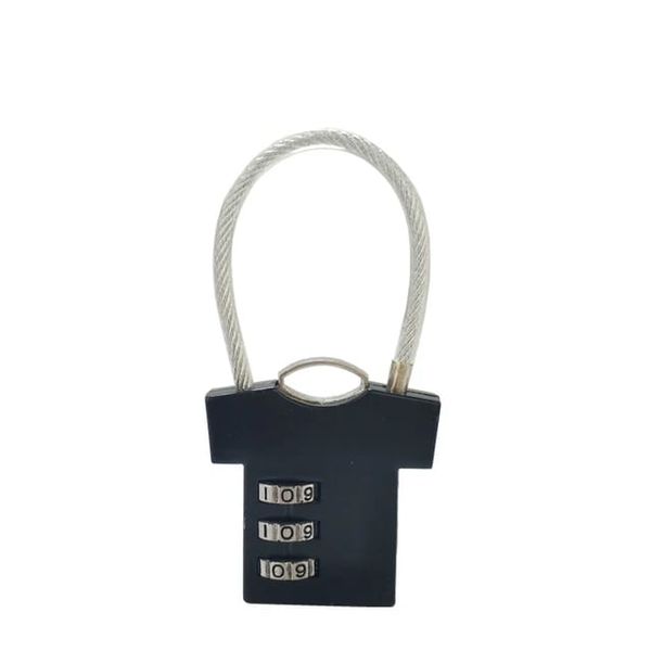 Unique T-Shirt Shape 3 Combination Cable Travel Padlock