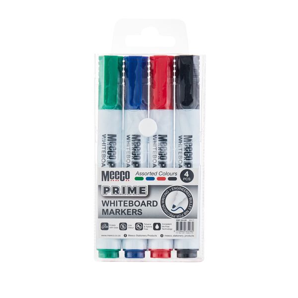 Meeco Whiteboard Markers PRIME Assorted Pack of 4