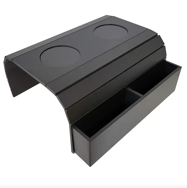 Wooden Armrest Tray with Storage Compartments