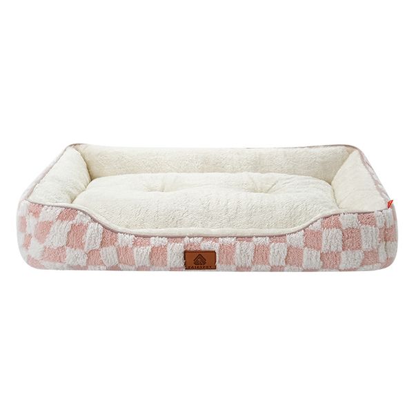 Cozy Checkered Dog Bed for All Seasons