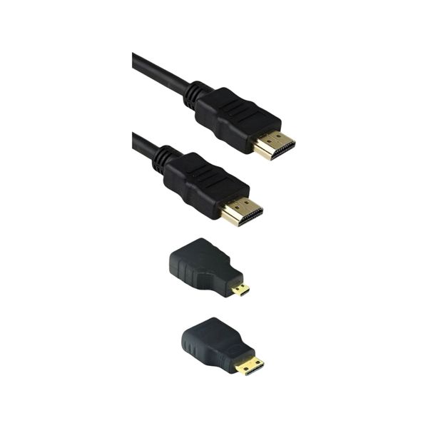 3-in-1 HDMI Adapter Cable Kit - 1.5M HDMI to Mini/Micro HDMI