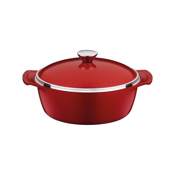 Tramontina 24cm 3.7L Red Lyon Casserole Dish with Non-stick Coating