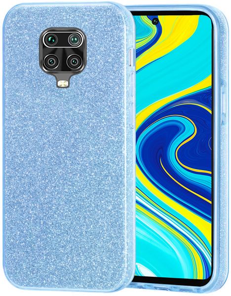 Tekron Glitter Sparkle Bling Case for Xiaomi Redmi Note 9S / 9 Pro - Blue