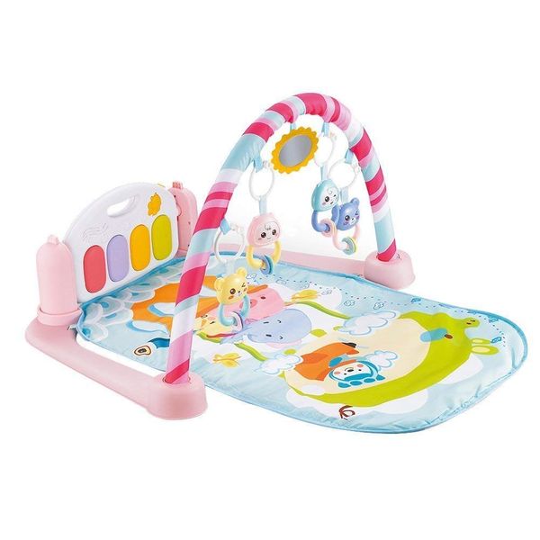 Multi-Function Baby's 5 in 1 Piano Gym Mat - Pink