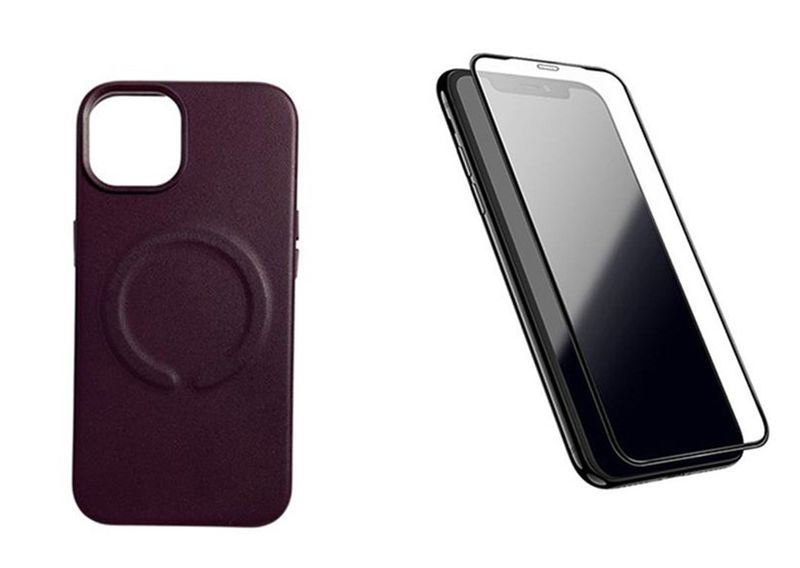 (Pack of 2) case &amp; screen protector for iPhone 12 /12 Pro/12 ProMax Purple