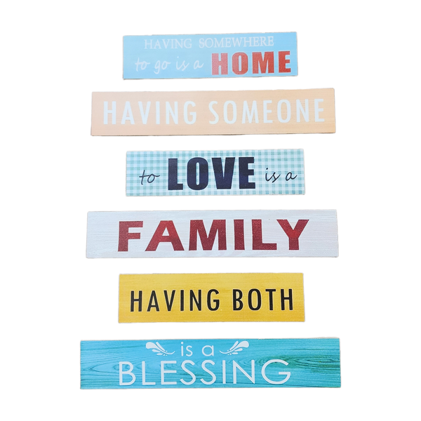 Inspirational 6 Pieces Home Wall Art Décor Sign