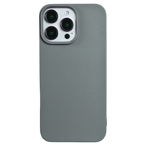 Solid Hone Case with Camera Proection Compatible with Iphone 16 Pro Max - Pastel Grey