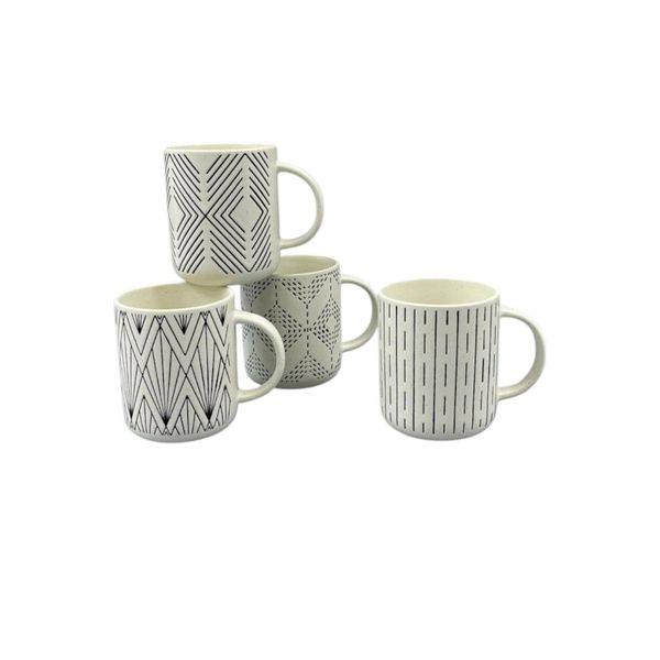 Two-Toned Tribal Tea Mug - 4 Piece - 450ml
